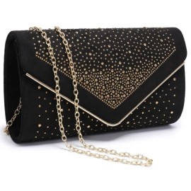 Dasein Women's Glitter Evening Bags Wedding Clutches Formal Party Bridal Purse - Gold