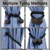 Yatinkim 2 Pack Magnetic Black Curtain Tiebacks Drapes Ties Window