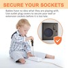 24 Pack Black Plug Socket Covers UK, Child Baby Plug