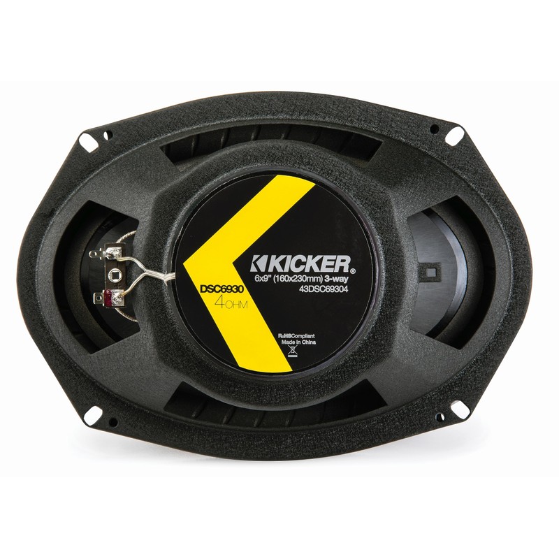 Kicker DSC6930 6x9-Inch (160x230mm) 3-Way Speakers, 4-Ohm (Pair)
