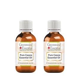 Greenwood Essential Pure Cassia Essential Oil (Cinnamomum Cassia) Steam Distilled (Pack of Two) 30ml X 2 (2 oz)
