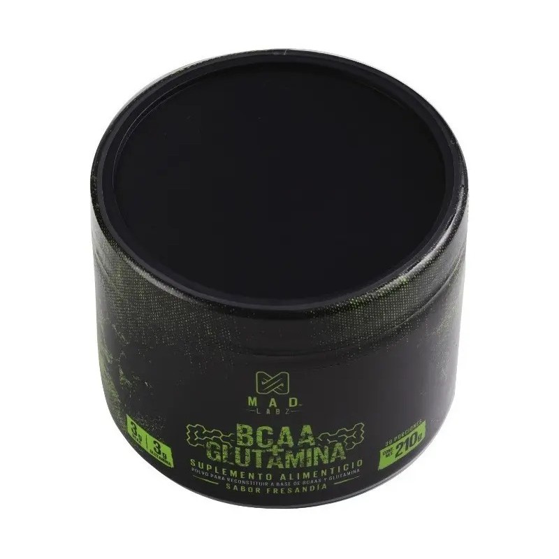BCAA Glutamina MAD LABZ 210g Sabor Fresandia 30 Servicios Deportivo
