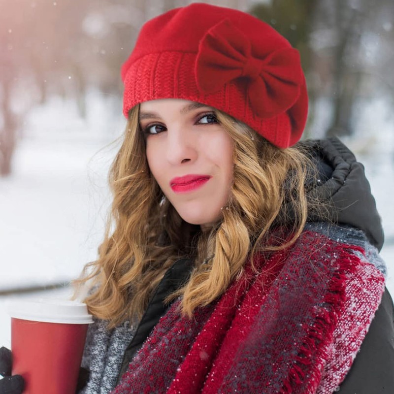Ruphedy Womens Wool Berets French Beret Beanie Winter Hats Hy022