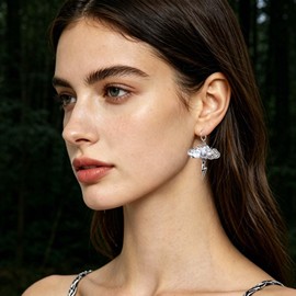 QLUYCKW Cloud Lightning Earrings Sparkly Large 3D Weather Dangle Drop Earrings Cute Quirky Fun Colorful Silver Llightning Gift Halloween Jewelry for Women (Colorful)