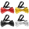 CVDYWDJIE 4 Pieces Sequin Bow Tie, Glitter Bow Tie, Party