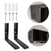 2x Adjustable Microwave Brackets Wall Mount Heavy Duty Shelf Carbon