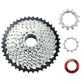 TRKIMAL Multiple Freewheel Bicycle Accessories 9/10/11 Speed Cassette 11-25T/11-28T/11-32T/11-36T/11-40T/11-42T/46T/50T Compatible with Mountain Bike, Road Bike, MTB, BMX