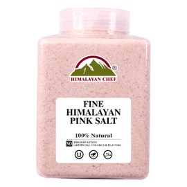 Himalayan Chef Himalayan Cooking Pink Salt, Pink Salt Fine Grain, All-Natural & Organic Salt, Plastic Jar-5 lbs