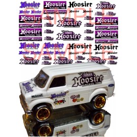 Unbranded  1:64, 1:32, 1:24 WATER-SLIDE DECALS FOR HOT WHEELS, MATCHBOX, SLOT CAR: - 1:24 water-slide white