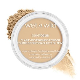 wet n wild Bare Focus Polvo de acabado clarificante | Mate | Polvo fijador prensado ligero-mediano
