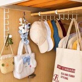 Door Hat Holder Organizer for Home Storage – Space-Saving Metal Rack for Caps, Bags and Wardrobe Organization (2 pcs)
