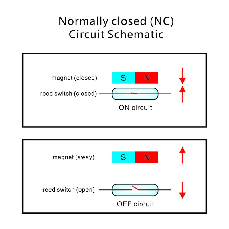 GAGALOR 20 Sets NC Magnetic Contacts Window Door Sensor Surface-Mounted