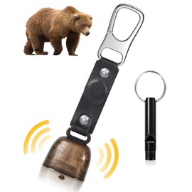 takyu Bear Bell Complete Noise Reducing Bear Bell with Whistle, Set of 2, Bear Bell for Climbing, Camping, Mountain Stream Fishing, Wild Vegetables Catching, Red Copper, Set of 2