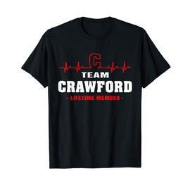 Crawford Surname name Family team Crawford lifetime member T-Shirt