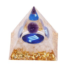 Constellation Pyramid Stone for Positive Energy Reduce Stress Chakra Resin Healing Meditation Power Stone Pyramid Scorpio