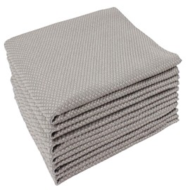 Microfibre Cleaning Cloths Microfiber Lint Free Cloths Towels Polishing Cloths for Dishes Glasses Car Windows Mirrors Screen TV Tablets Camera Grey 6PCS 30CM X 40CM