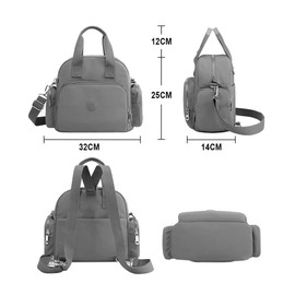 Bolsa para Mujer,Bolso Multifuncional de Mujer,Sistema de Transporte Múltiple,Antirrobo Bolsa Crossbody, Grande Impermeable Bolsa,Bolsa de Moda con Carga USB Portátil Bolsa para Trabajar Acampar Viaje