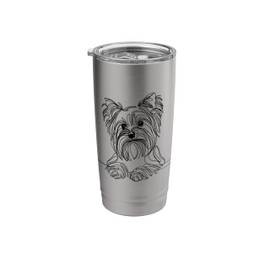 Yorkie – Minimalist Yorkshire Terrier Dog Lover design Stainless Steel Insulated Tumbler