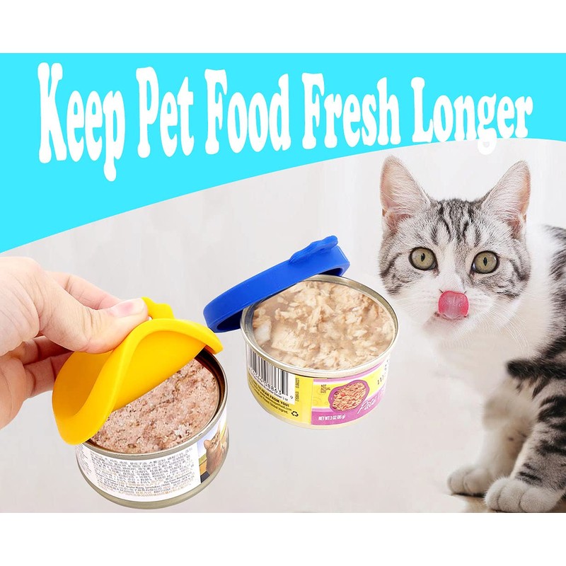 Comtim Cat Food Can Lids, Silicone Small Pet Food Can