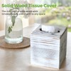 S310 Wood Tissue Box Cover, Rustic Square Tissue Box Holder