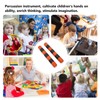 1 Pair Rhythm Sticks Wooden Case Iron Beads Sand Stick