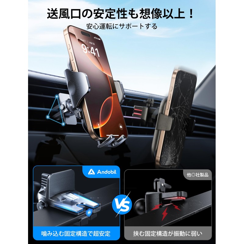 In-car smartphone holder