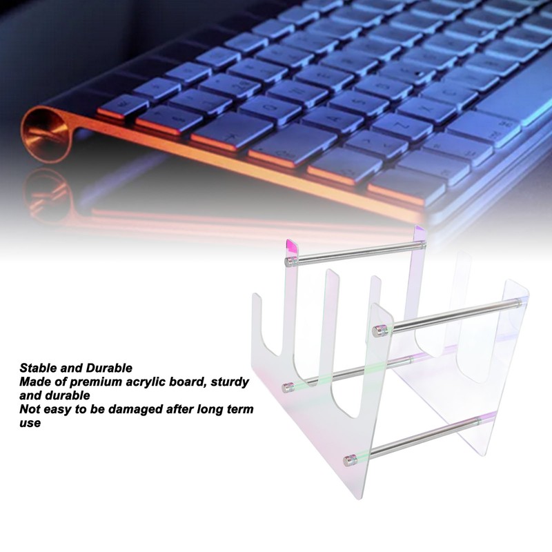 Keyboard Display Stand 3 Tier Colorful Acrylic Mechanical Keyboard Holder