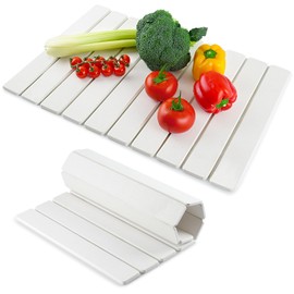 BAKFUFIY Stone Dish Drying Mat for Kitchen Counter | Diatomaceous Earth Quick-Dry Absorbent Large Dry Mats 24"×16" White