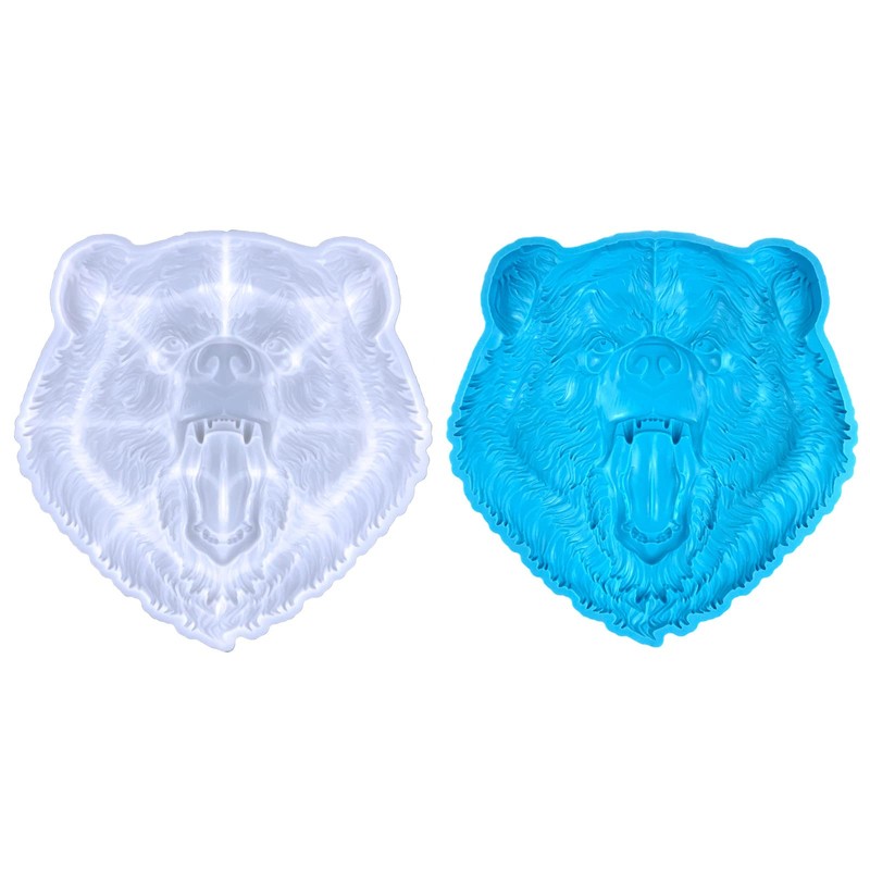 BOGEEL Animal Resin Epoxy Molds Wild Bear for Head Silicone