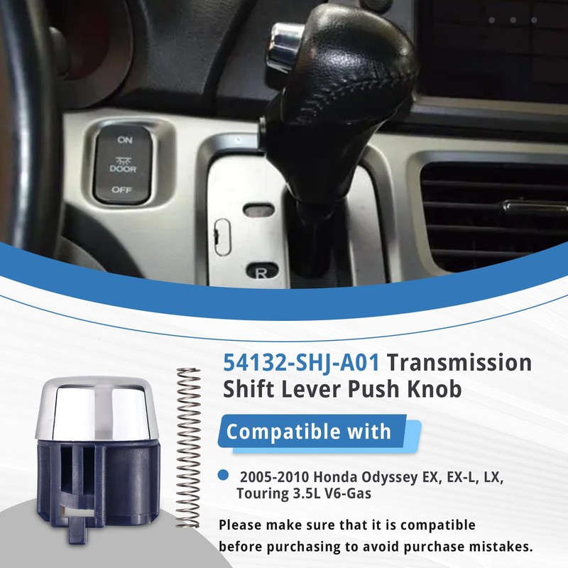 54132-SHJ-A01 Transmission Gear Shift Lever Push Knob W/Spring Compatible with