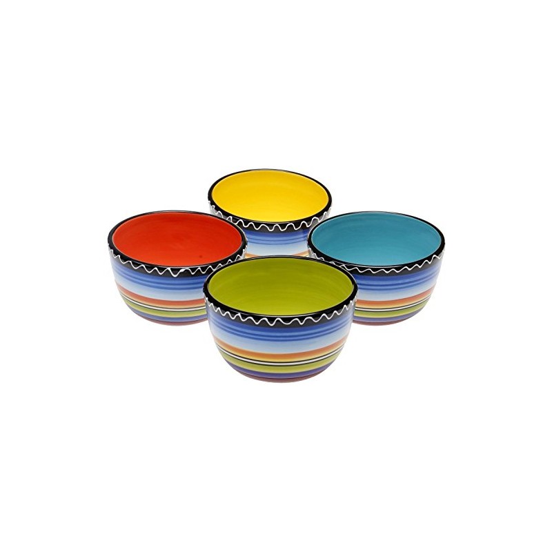 Tequila Sunrise Ice Cream Bowls Set of 4, 5.25-Inch Colorful
