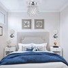 TISLYCO Small Chandelier for Hallway, Modern Semi Flush Mount Light