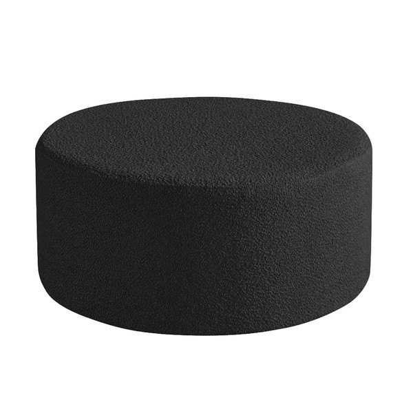 Get Set Style Round Coffee Table, Boucle Upholstered End Table,