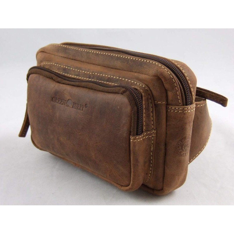 Greenburry Vintage Leather Belt Bag, 20 cm, Brown, One Size,