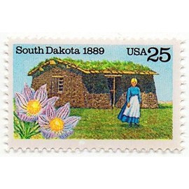 1989 South Dakota Statehood Single 25c Postage, Sc# 2416, MNH, OG