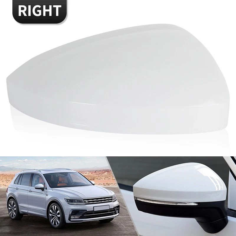 Passenger Right Side Door Wing Mirror Cover Cap White For