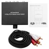 Dovhmoh 4-Way Two-Way Stereo Audio Switch, 4-in-1 or 4-in-1 L/R