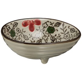 西田 (Nishida) Footed 小鉢 (Red Cosmos/Bring Kagurazaka/Commercial Dish/和食 Charger/小鉢/delicacy, 120091 