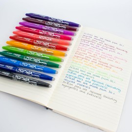 Pilot Frixion Heat/Friction Erasable Rollerball Pen FR7 - Medium Line 0.7mm Tip Nib - Pillow Pack of 3 Pens + 3 Refills (Blue)