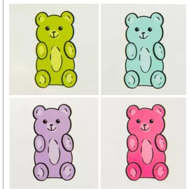 Gummy Bear Tattoos | 24 Pc | Temporary