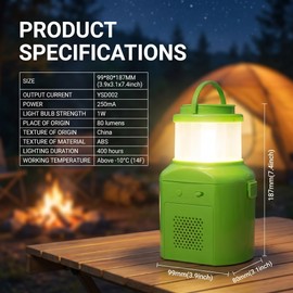 Portable Salt Water Emergency Light, Eco-Friendly Light with 400-Hour Runtime, No Battery Required, Emergency Lantern for Blizzard,Hurricane,Power Outages,Survival Kits,Camping, Hiking, Outdoor Use