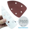 Cjueiom 25 Pcs 600 Grit Mouse Sander Sandpaper, 5 Hole
