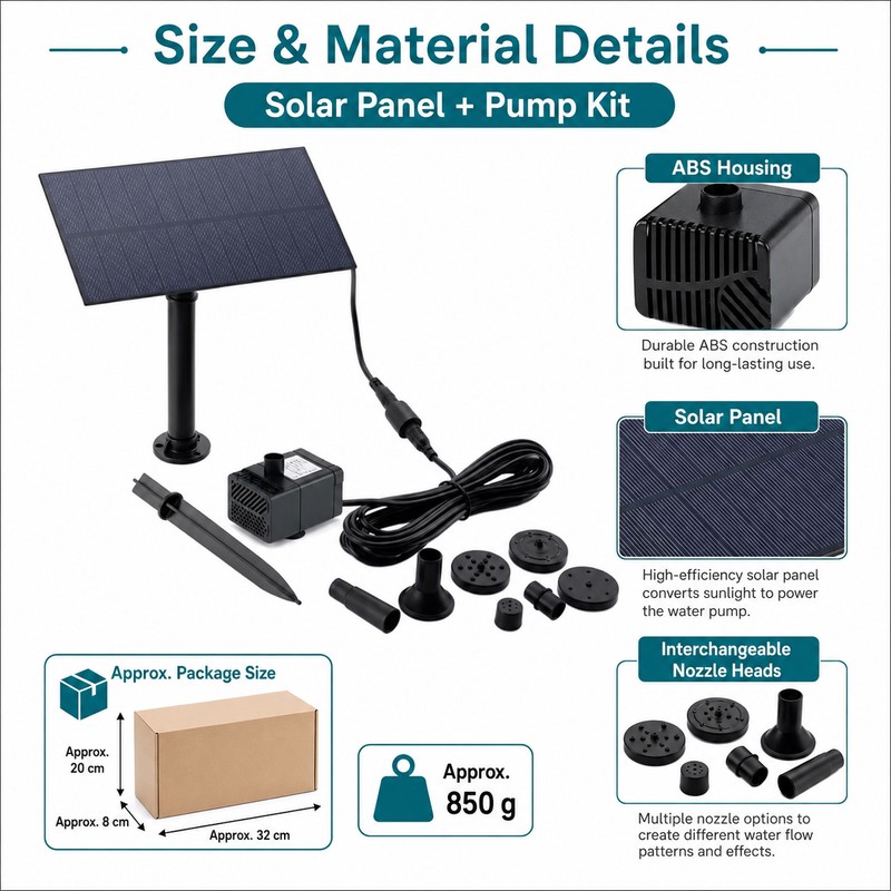 DC 12V Solar Water Pump Kit for Garden Fountains –