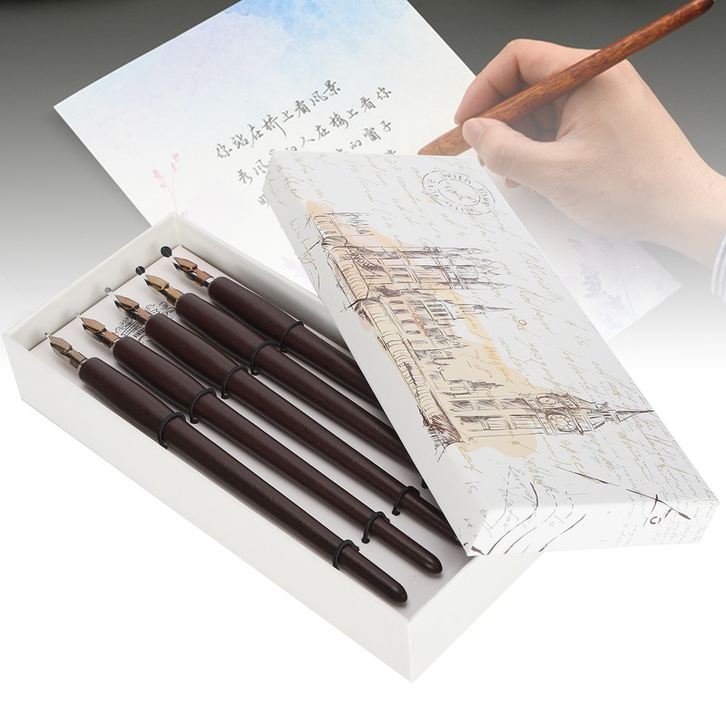 Wooden Handle Dip Pen Home Office Art Painting Calligraphy Fountain