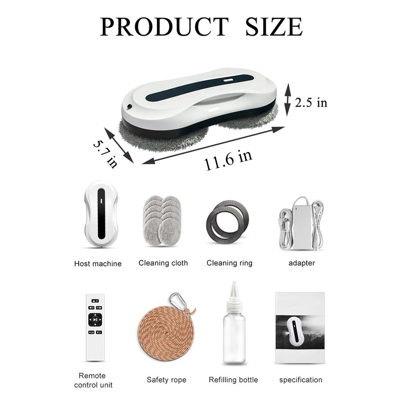KADSKAN Window Cleaning Robot, Automatic Window Cleaner with Water Spray