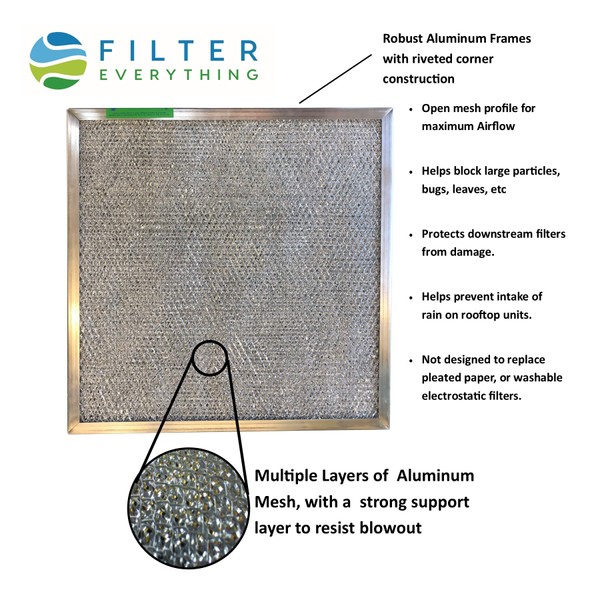 Filter Everything Washable Aluminum Air Filter - 20 x 20