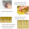 Luoqun88 2 PCS 3.2 x 6.5ft Glitter Gold Tinsel Curtain,