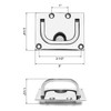 QWORK 4 Pack Marine Grade 316 Stainless Steel Boat Ring