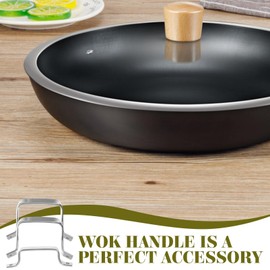 Kichvoe 1 Set Stainless Steel Pot Handles Replacement Metal Pot Ears Ressure Pan Handle Sauce Pot Short Side Handle for Kitchen Home