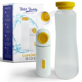 BIDET BUDDY® LuxeJet Portable Bidet for Travel | 300ml/min Flow | 450mAh Battery | 350ML Bottle | IPX7 Waterproof | USB-C Charging | Gentle & Safe for Postpartum & Babies with Soft Pressure